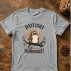 Owl Monkey graphic for Daylight Remains Inconvenient Owl Monkey on Sport-Grey T-shirt