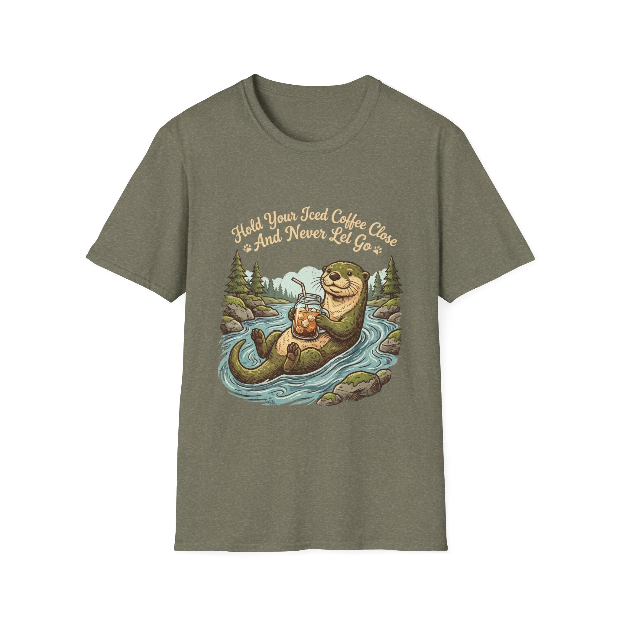 Otter Holding Iced Coffee T-Shirt