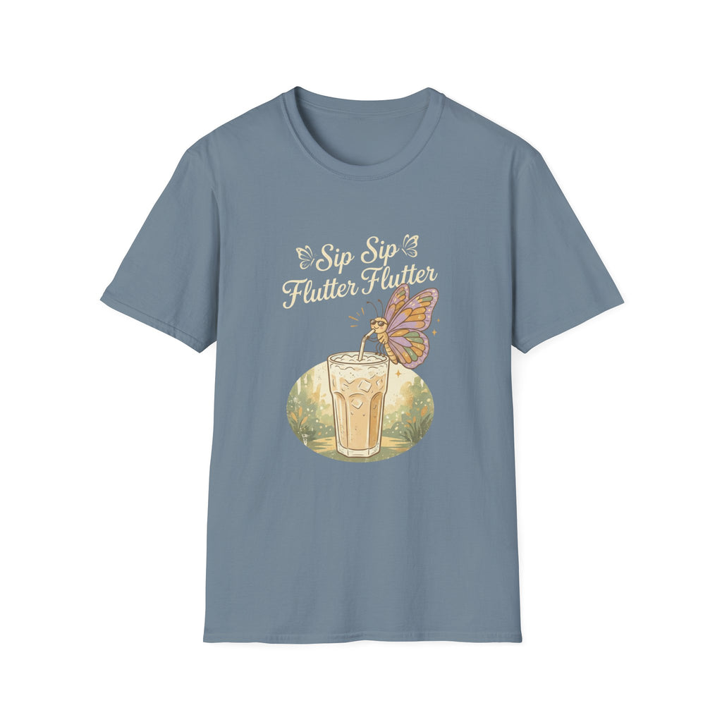 Sip Sip Butterfly Iced Coffee T-Shirt