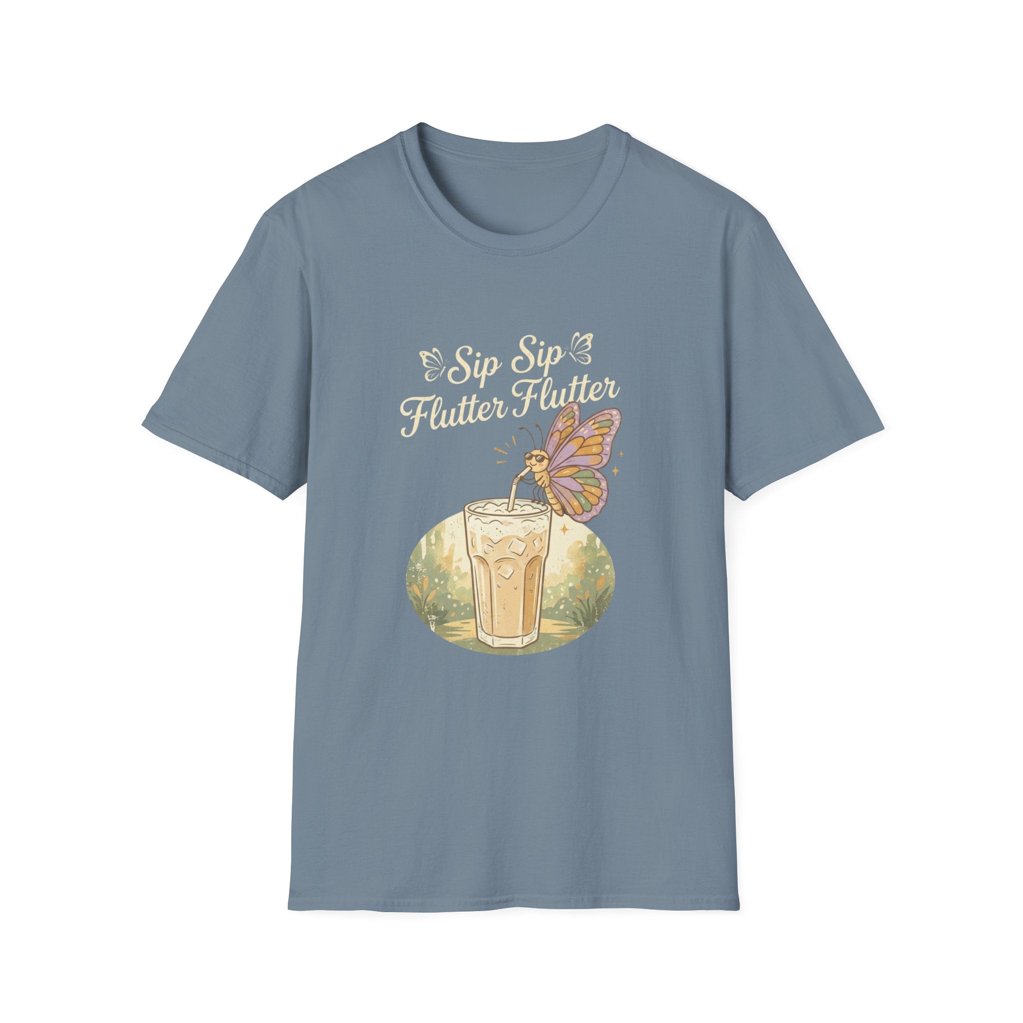 Sip Sip Butterfly Iced Coffee T-Shirt