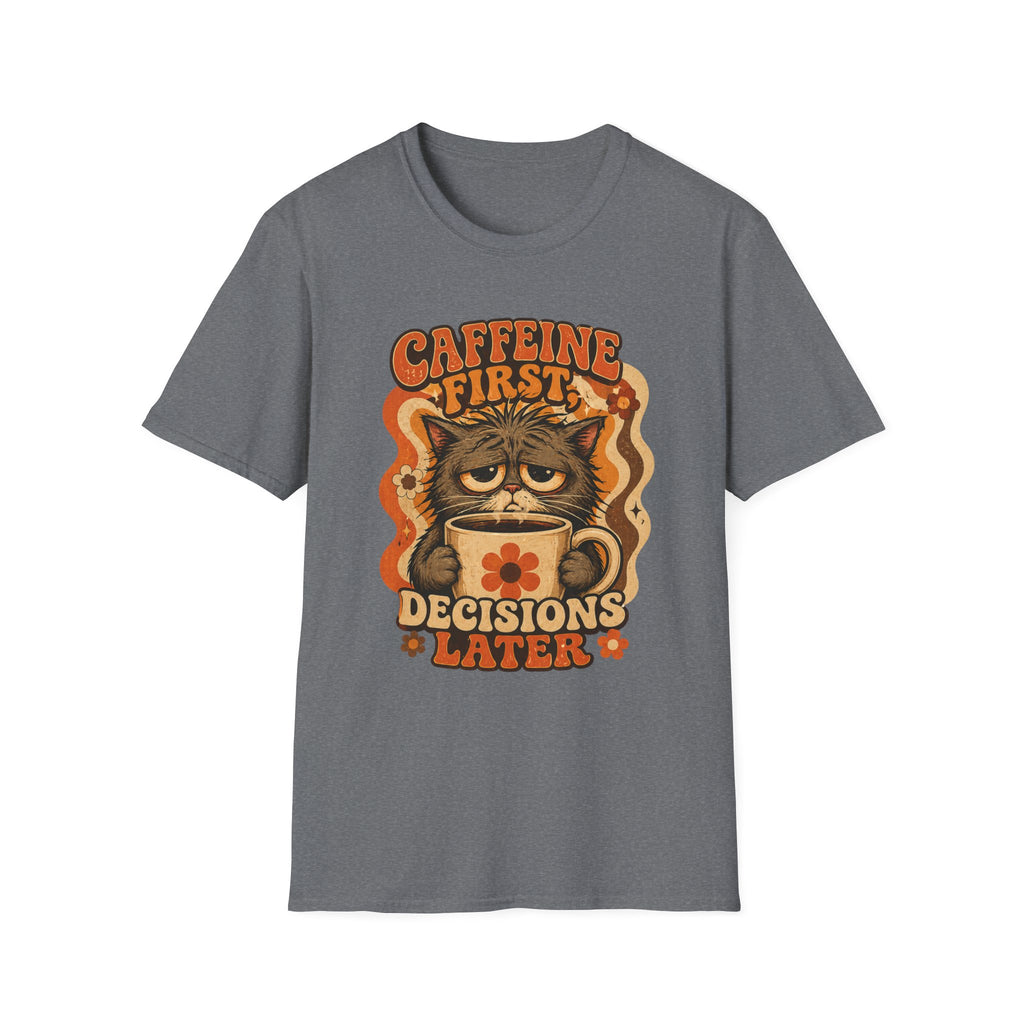 Caffeine First Cat T-Shirt