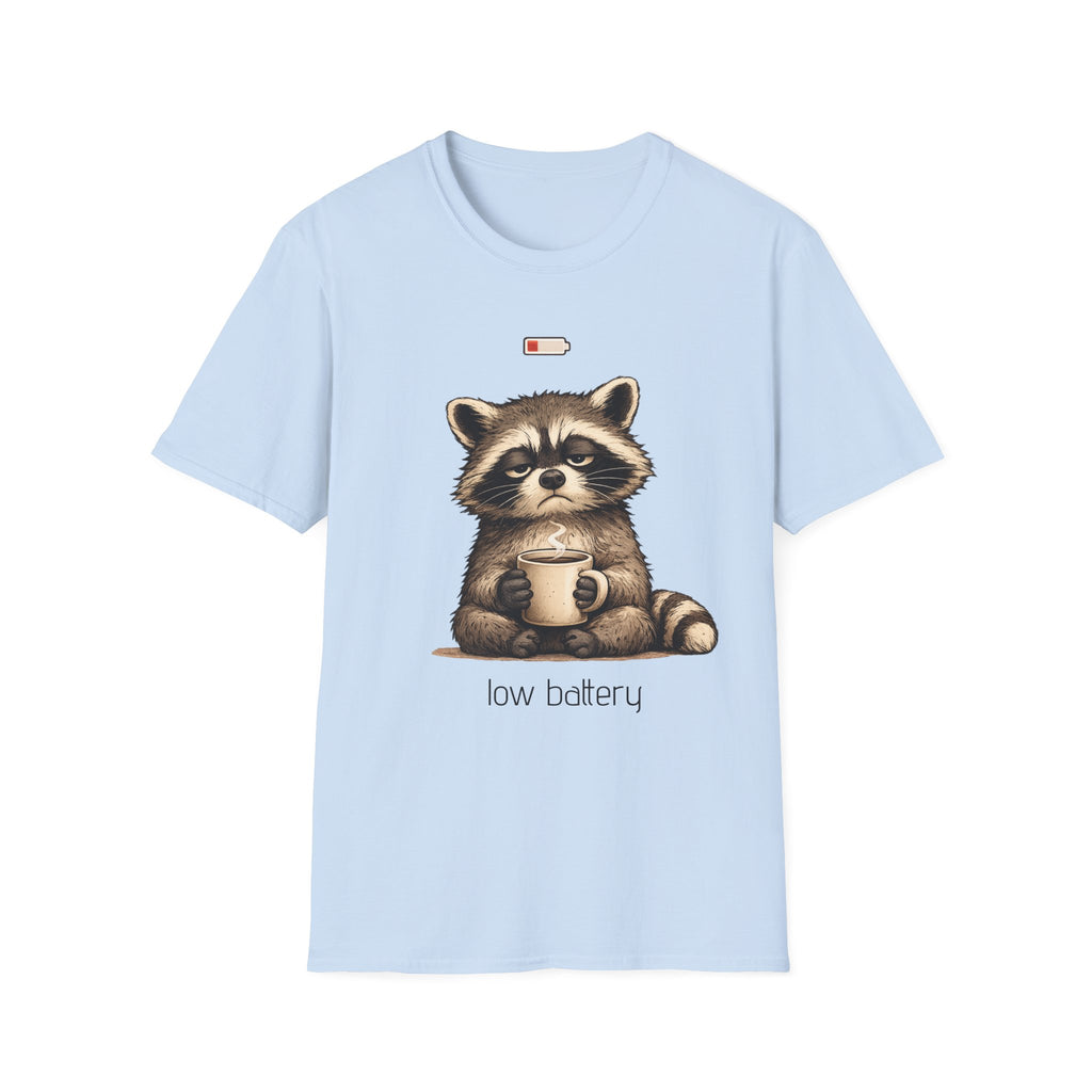 Low Battery Raccoon T-Shirt