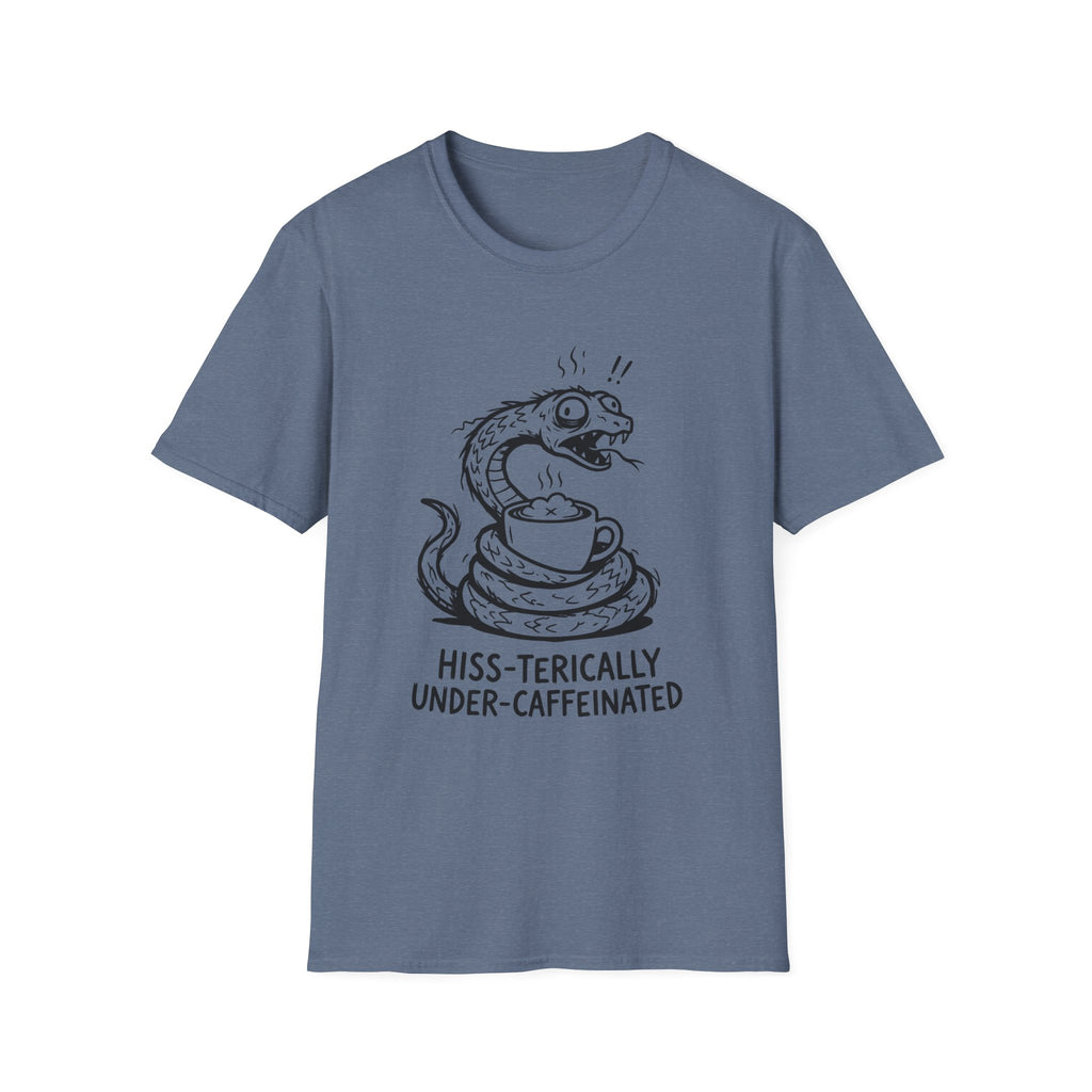 “Hiss-terically Under-Caffeinated” Snake T-shirt