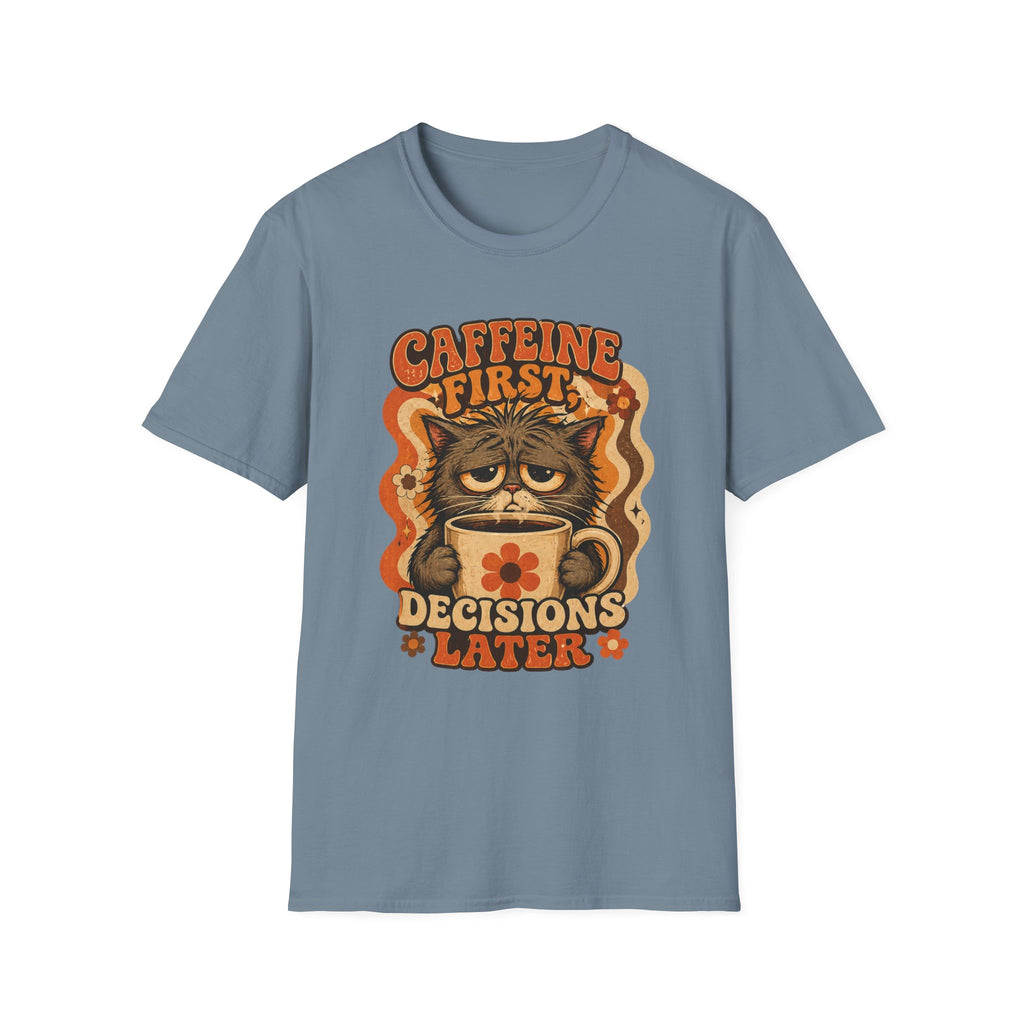 Caffeine First Cat T-Shirt