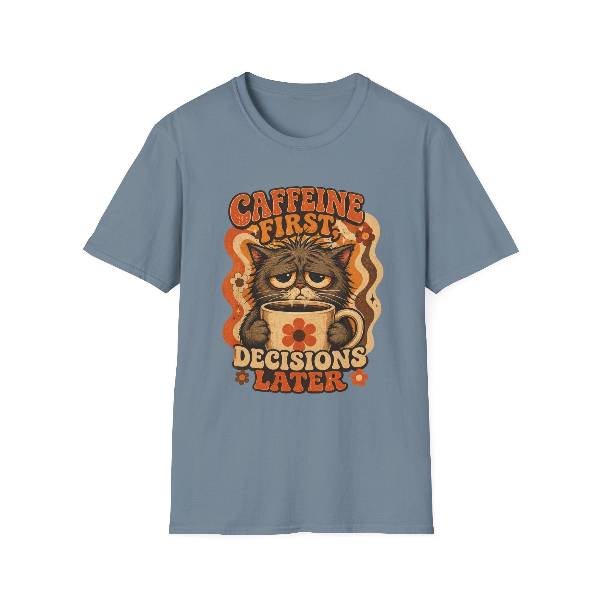 Caffeine First Cat T-Shirt