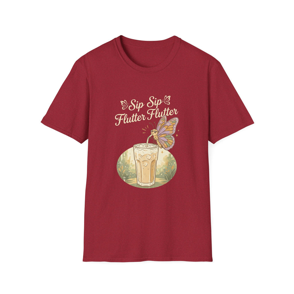 Sip Sip Butterfly Iced Coffee T-Shirt