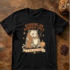 Opossum graphic for Pumpkin Spice & Bad Decisions Opossum on Black T-shirt