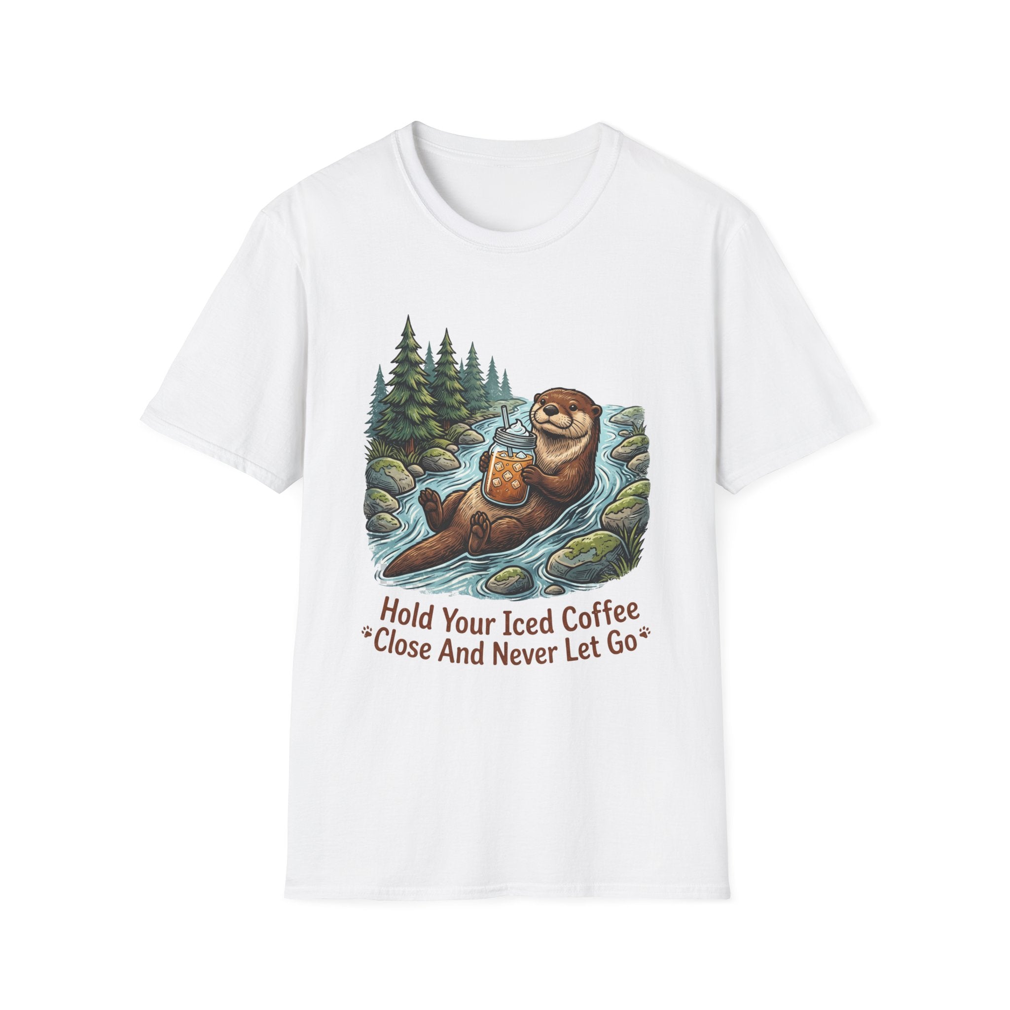 Otter Holding Iced Coffee T-Shirt