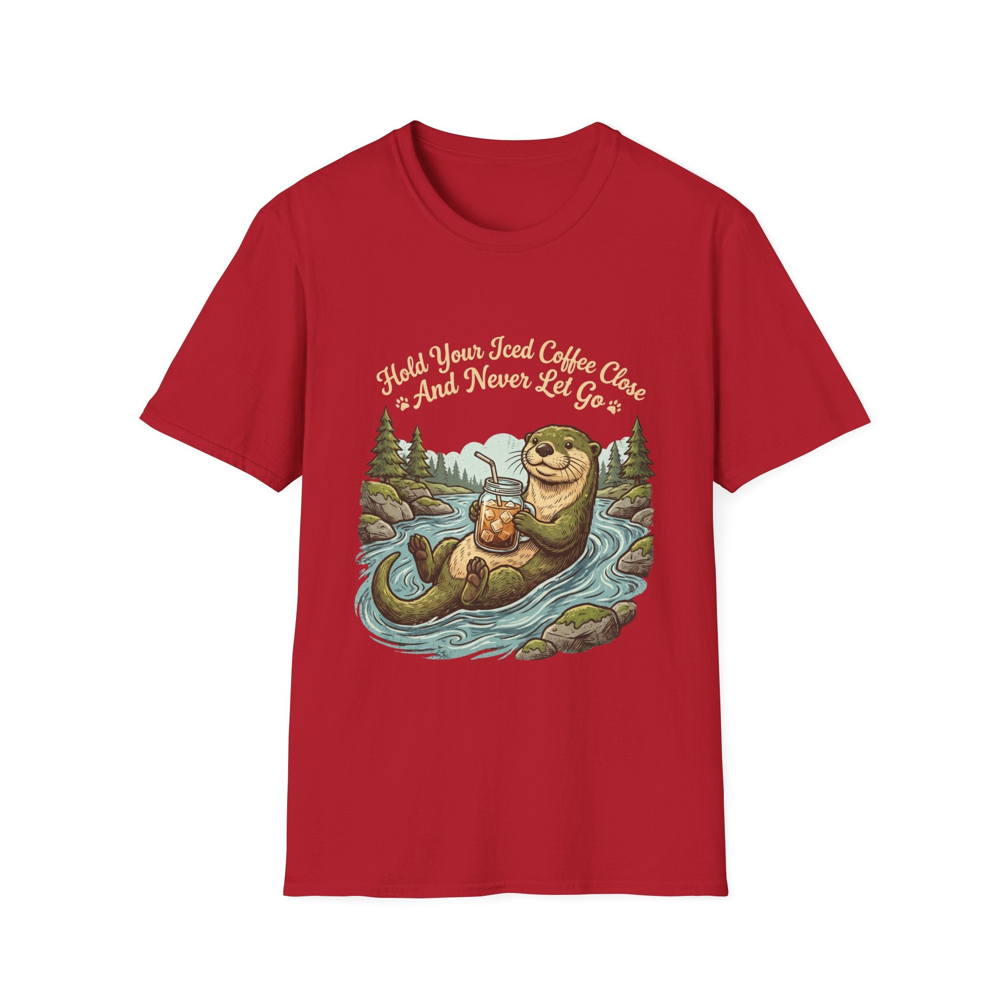 Otter Holding Iced Coffee T-Shirt