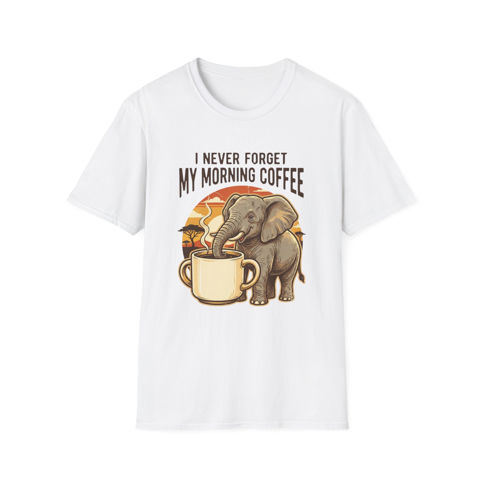 Elephant Morning Coffee T-Shirt