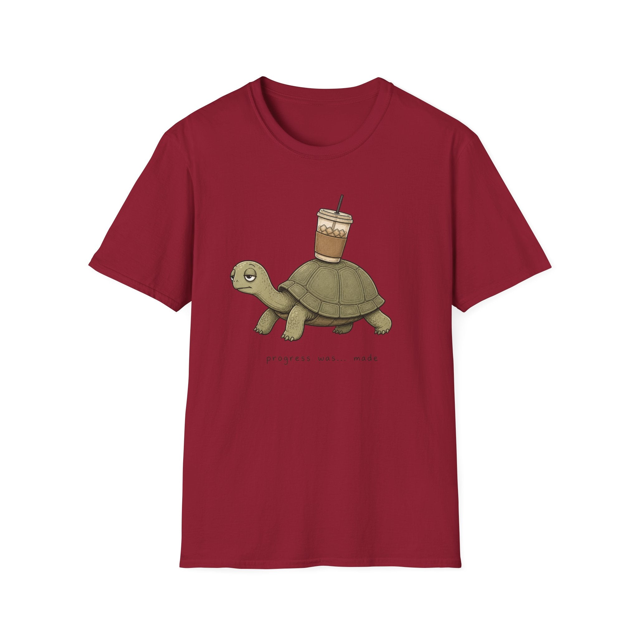 Turtle Carrying Iced Coffee T-Shirt