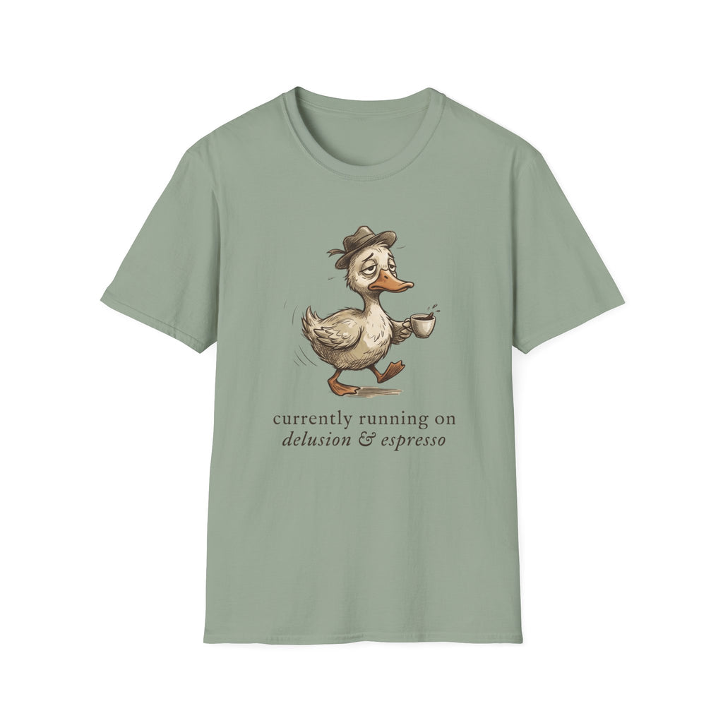Duck Drinking Coffee T-Shirt