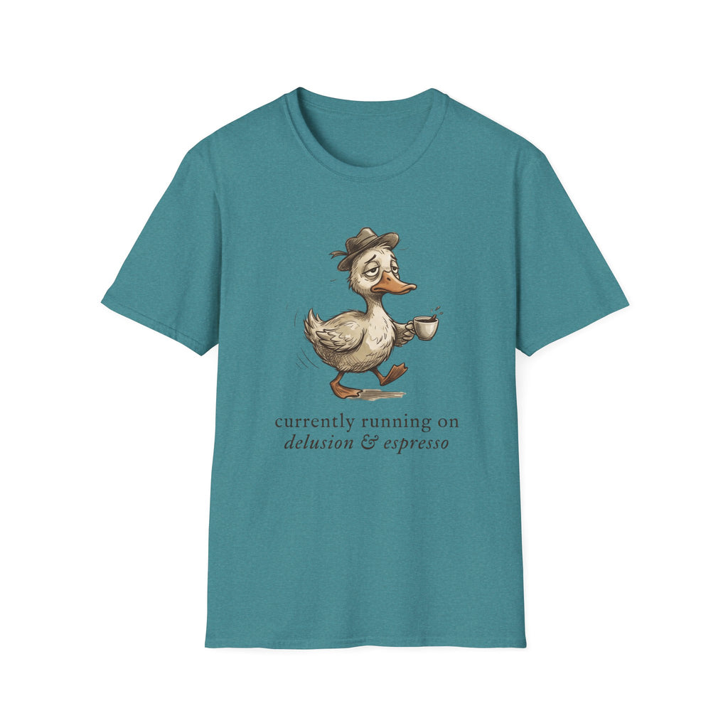 Duck Drinking Coffee T-Shirt