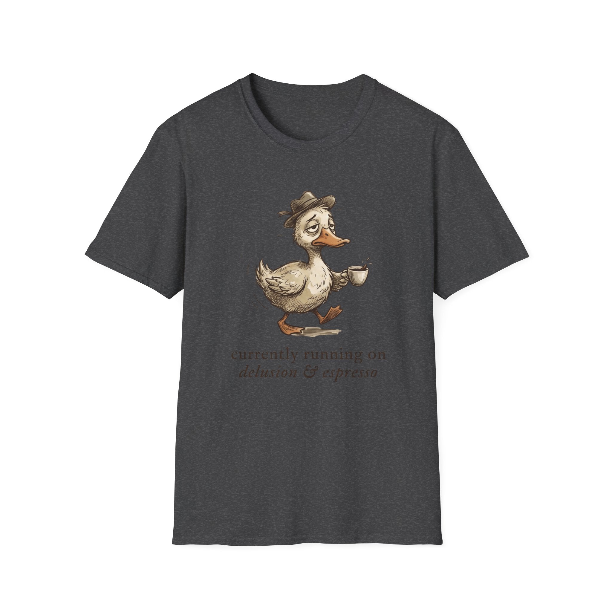 Duck Drinking Coffee T-Shirt