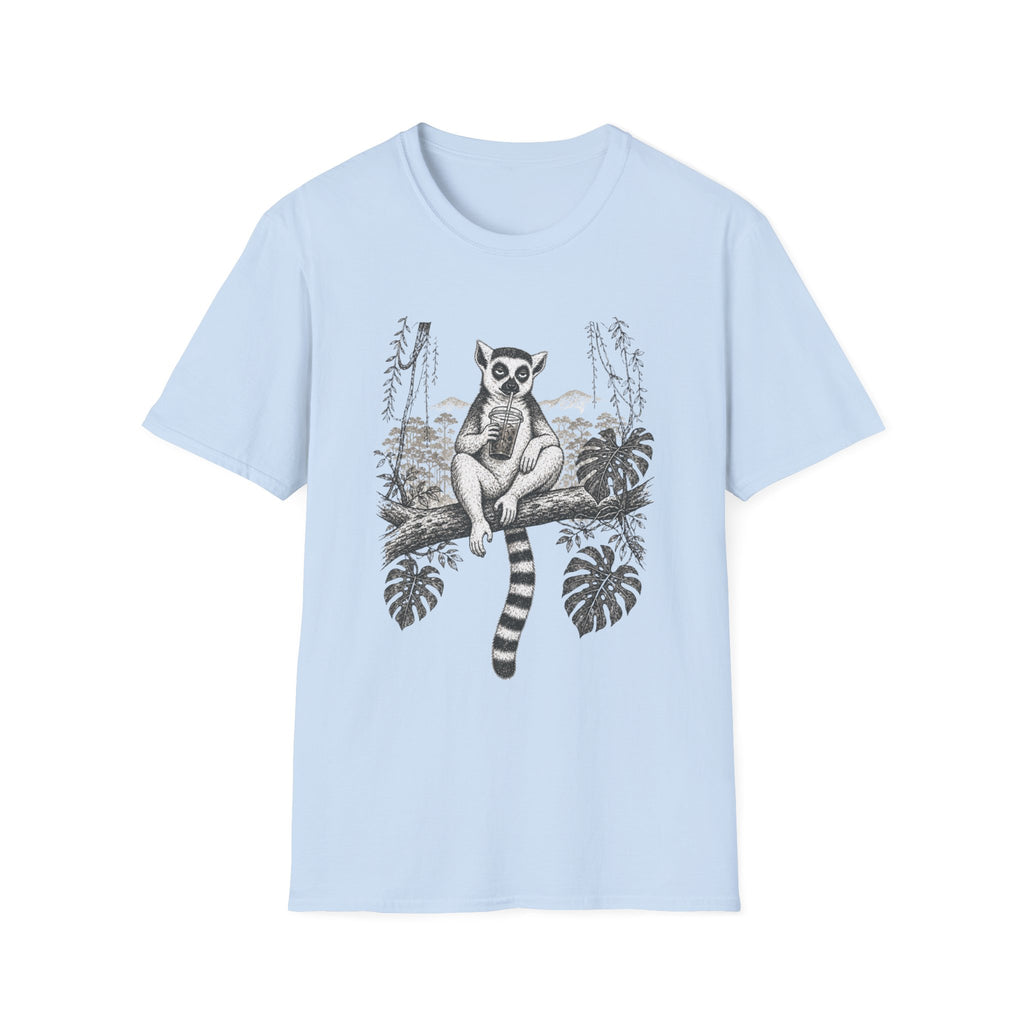 Lemur Sitting with Iced Coffee T-Shirt