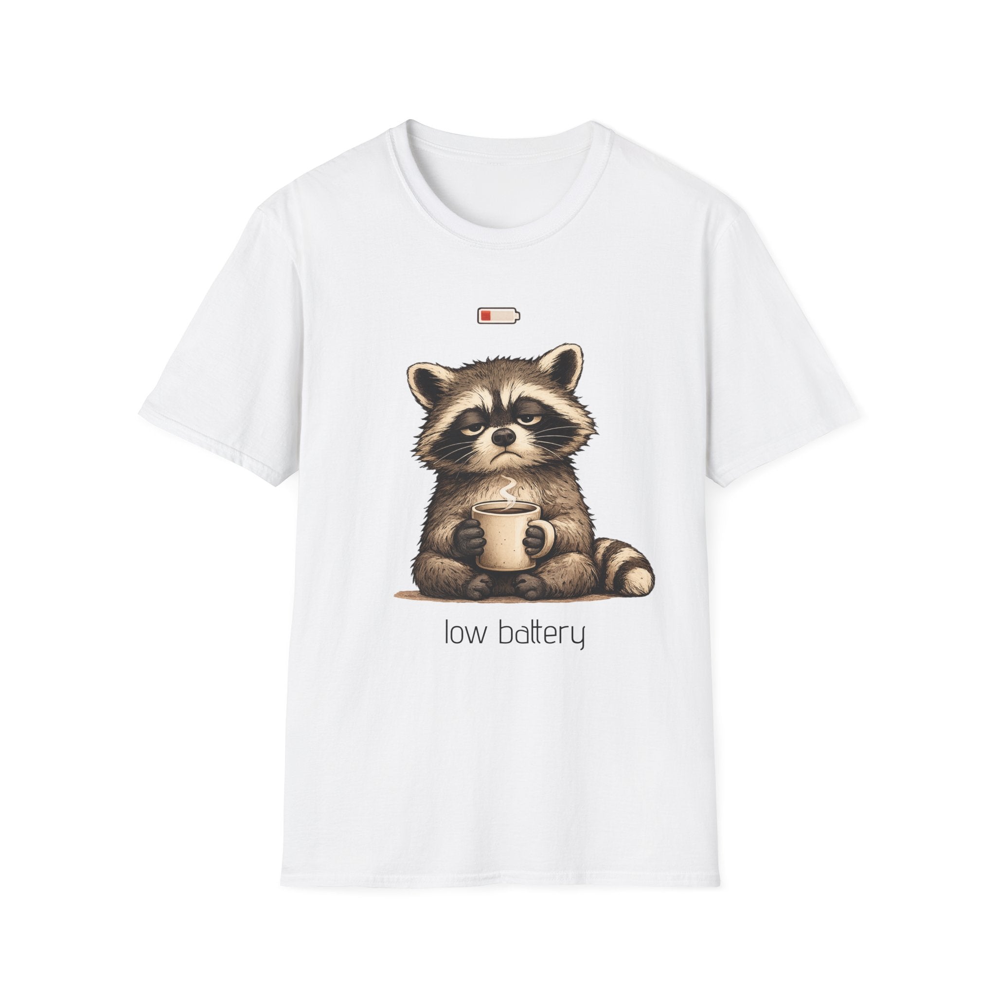 Low Battery Raccoon T-Shirt