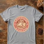 Raccoon graphic for Leftovers & Lattes Raccoon on Sport-Grey T-shirt