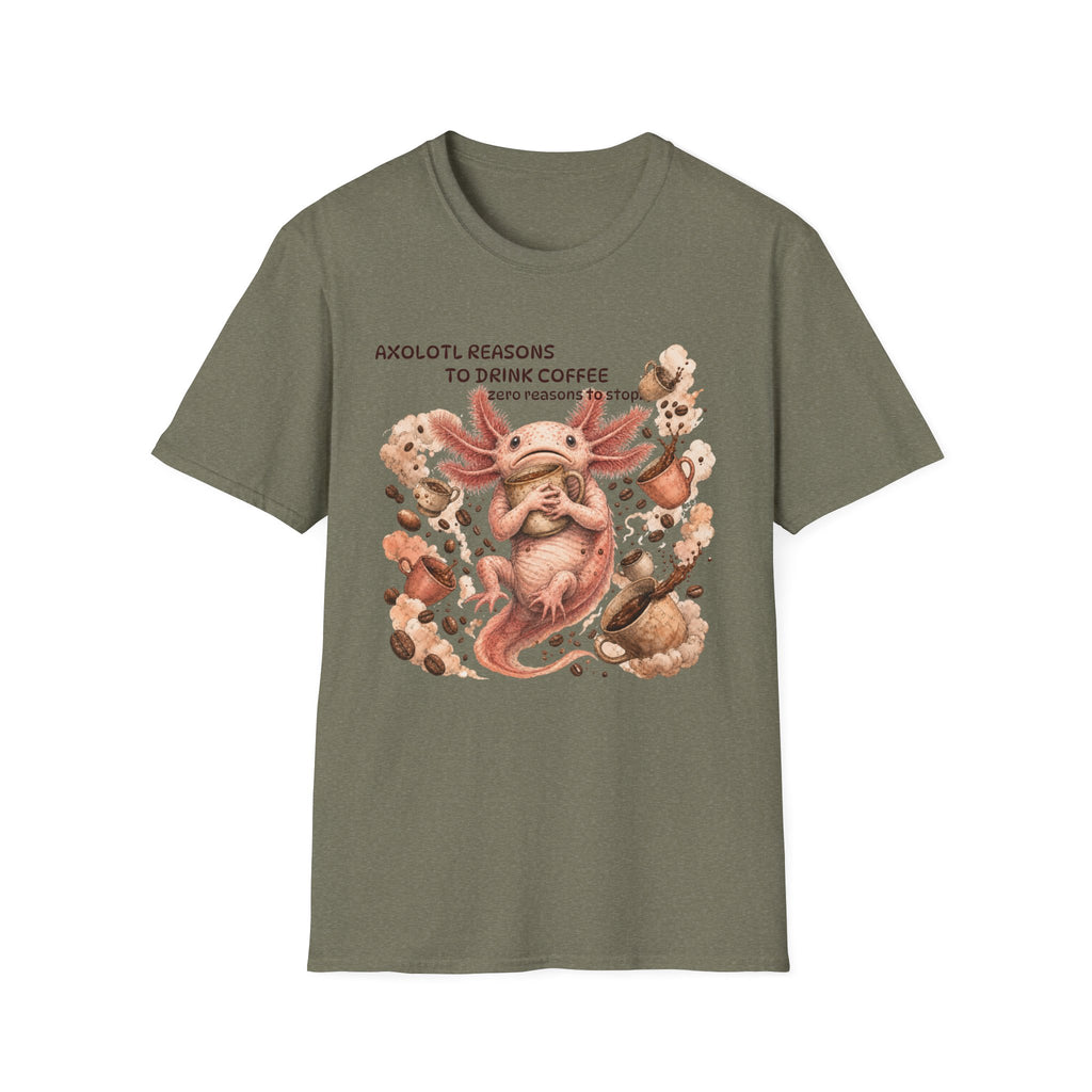 Axolotl Reasons Coffee T‑Shirt
