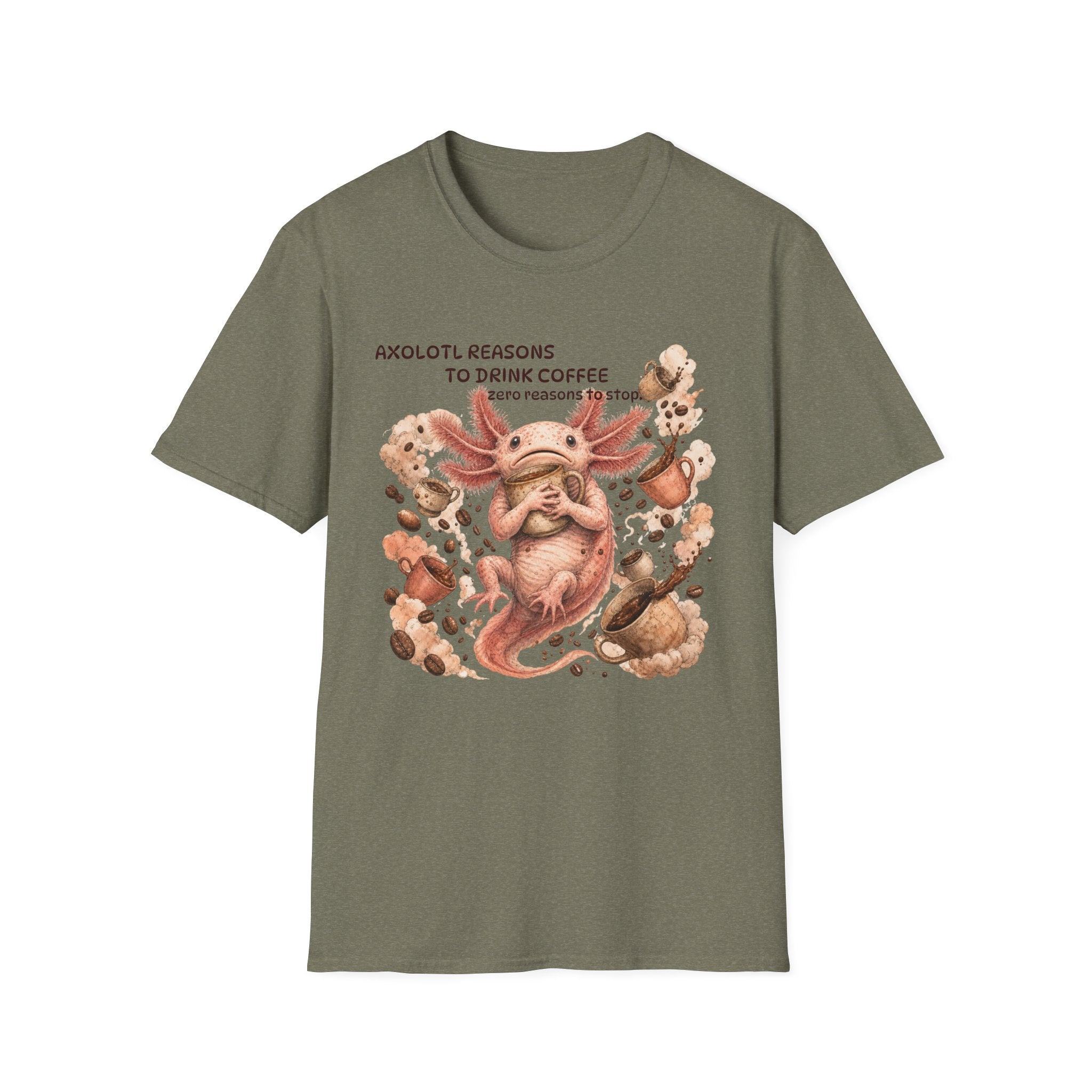 Axolotl Reasons Coffee T‑Shirt