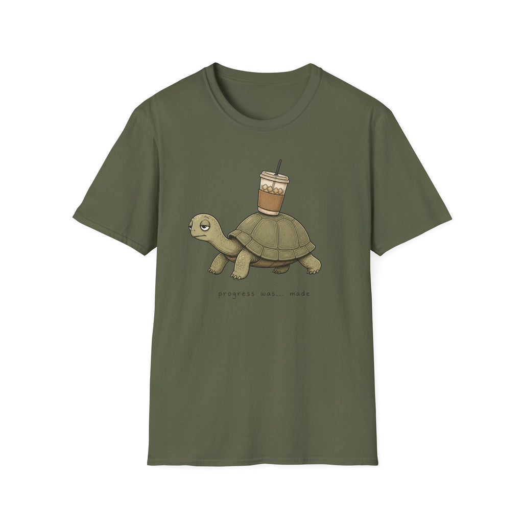 Turtle Carrying Iced Coffee T-Shirt