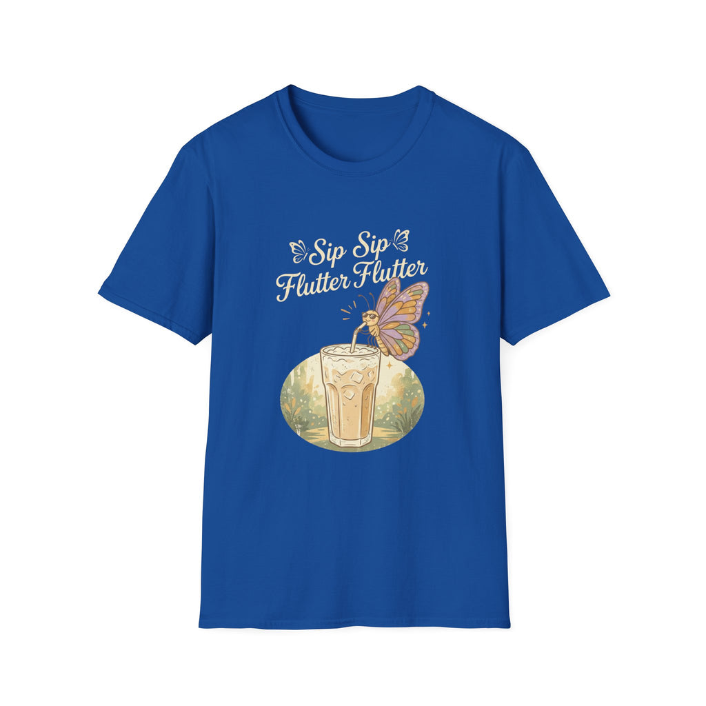 Sip Sip Butterfly Iced Coffee T-Shirt