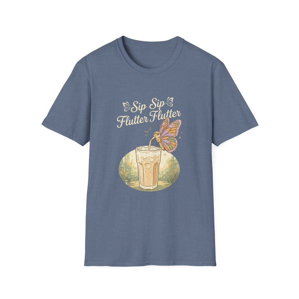 Sip Sip Butterfly Iced Coffee T-Shirt