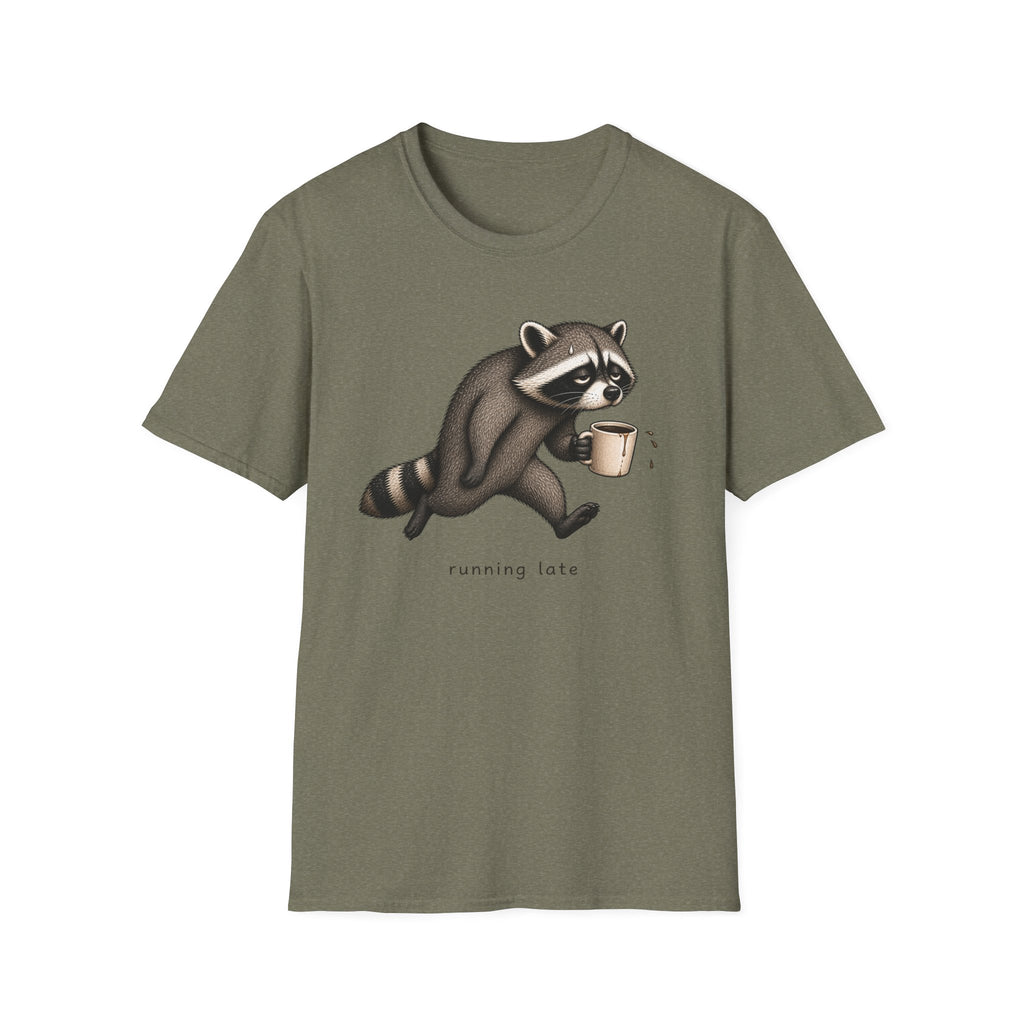Running Late Raccoon T-Shirt
