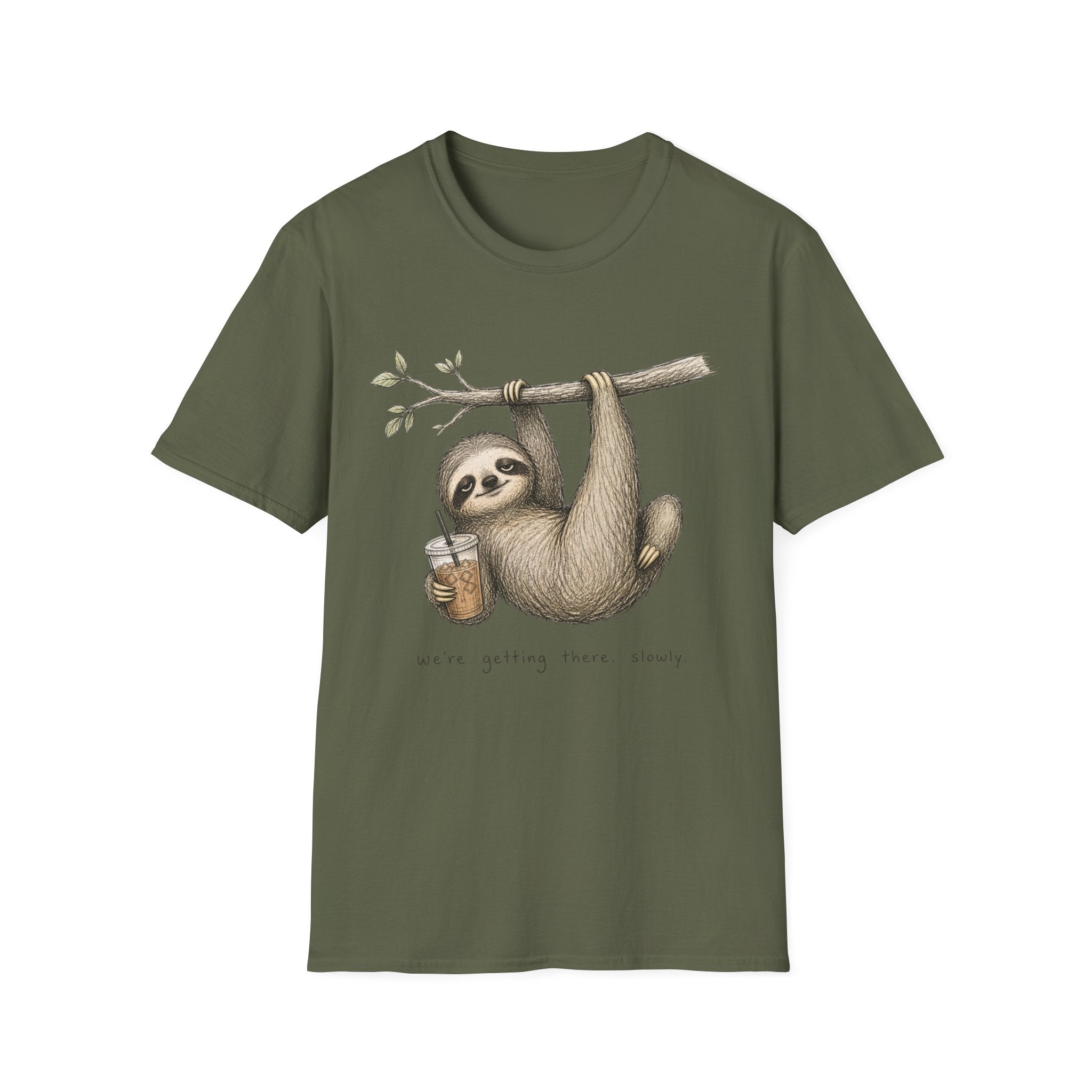 Sloth Hanging with Coffee T‑Shirt