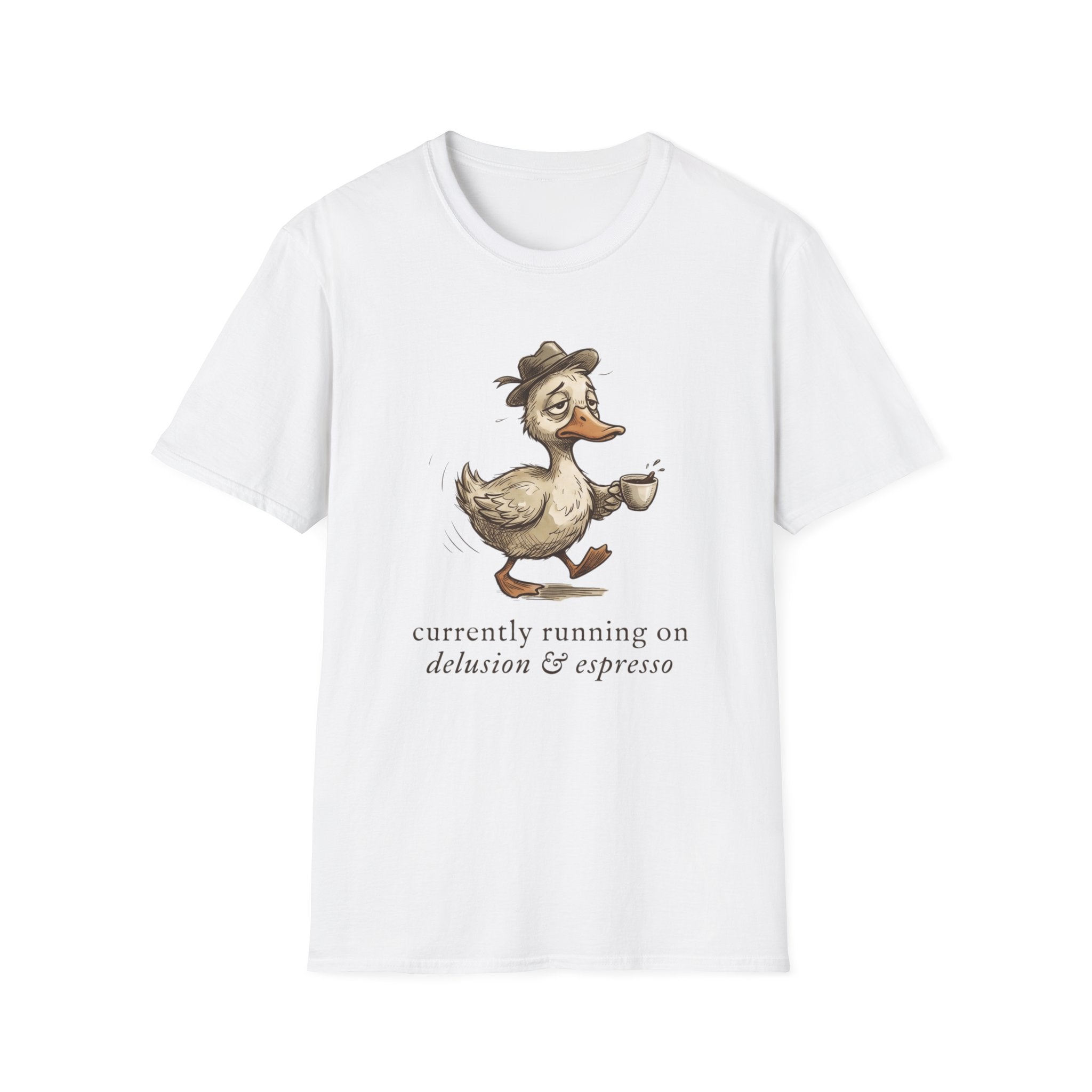 Duck Drinking Coffee T-Shirt