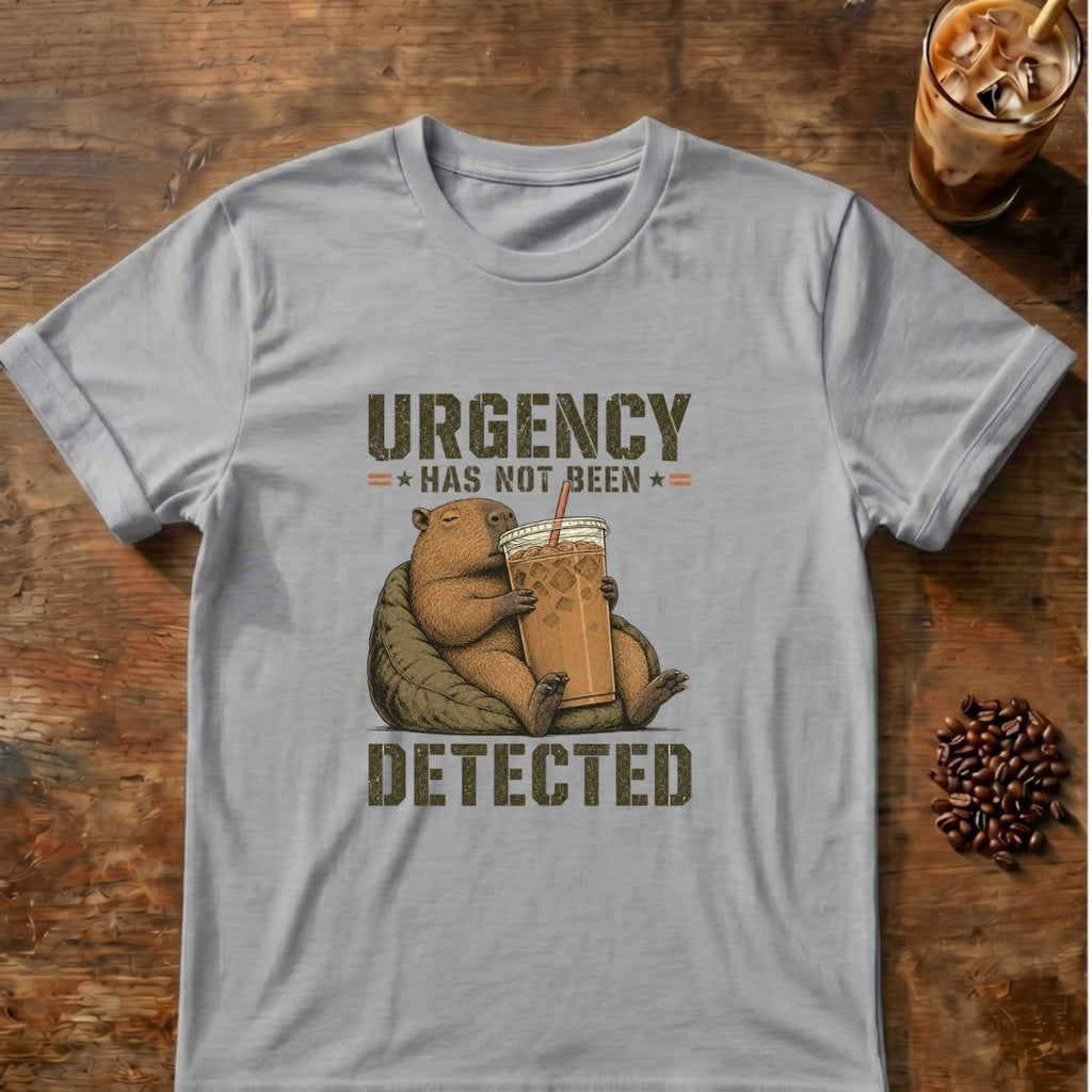Capybara graphic for Urgency Not Detected Capybara on Sport-Grey T-shirt