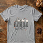 Opossum graphic for Playing Dead Until Coffee Opossum on Sport-Grey T-shirt
