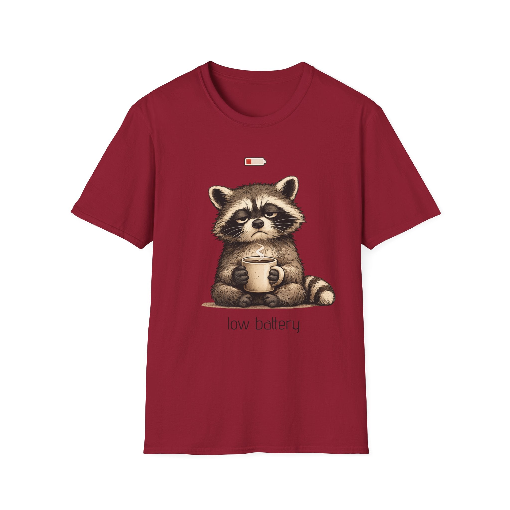 Low Battery Raccoon T-Shirt