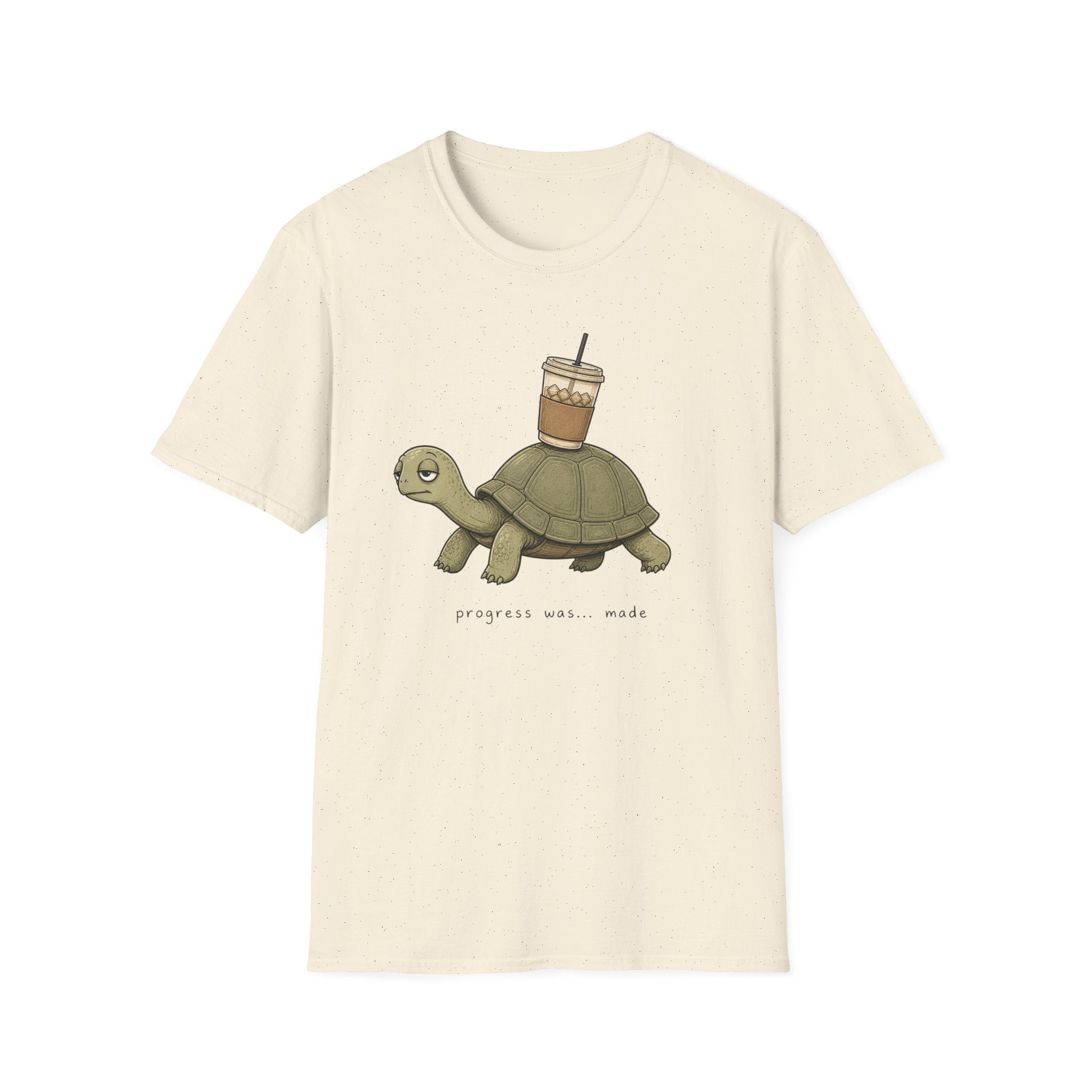 Turtle Carrying Iced Coffee T-Shirt