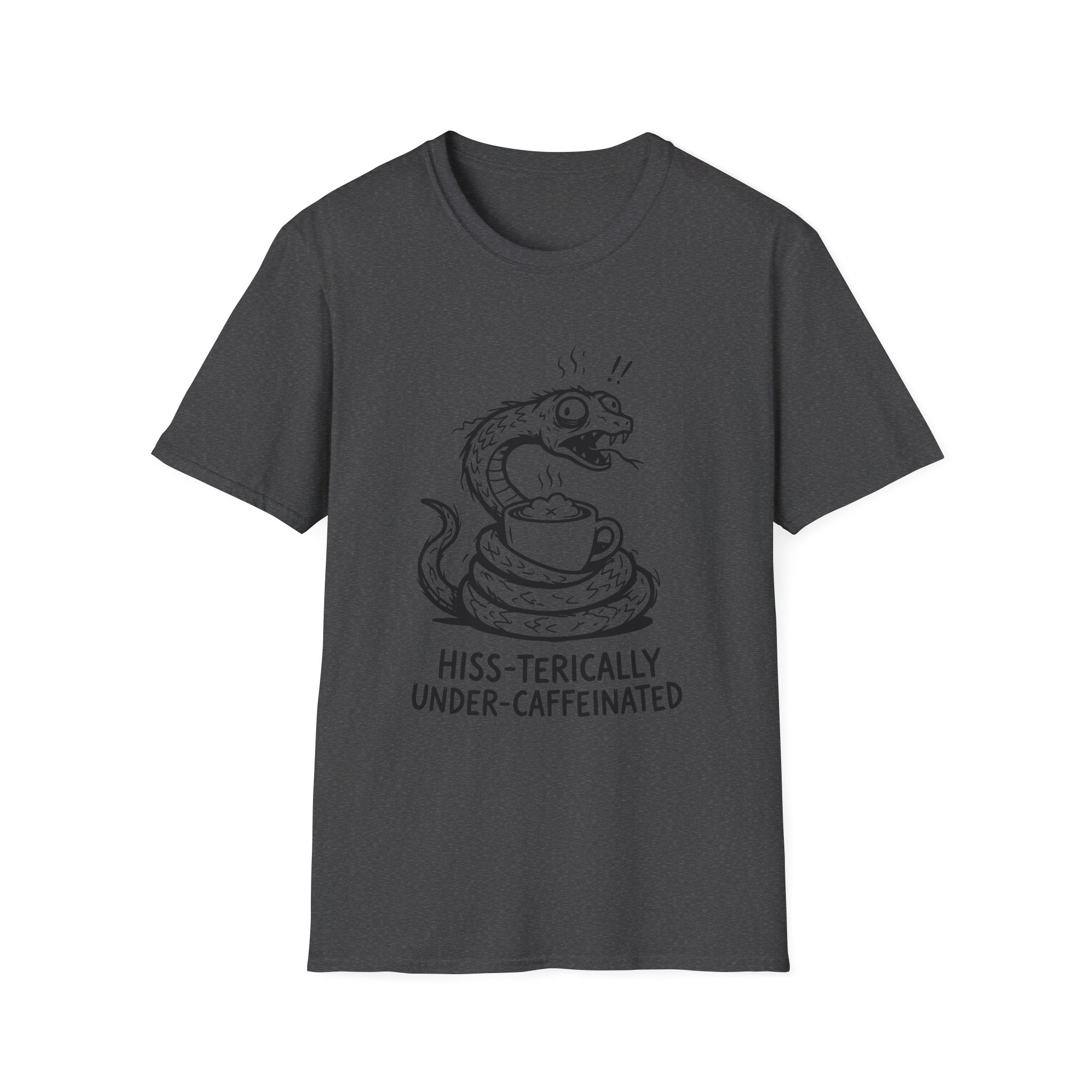 “Hiss-terically Under-Caffeinated” Snake T-shirt