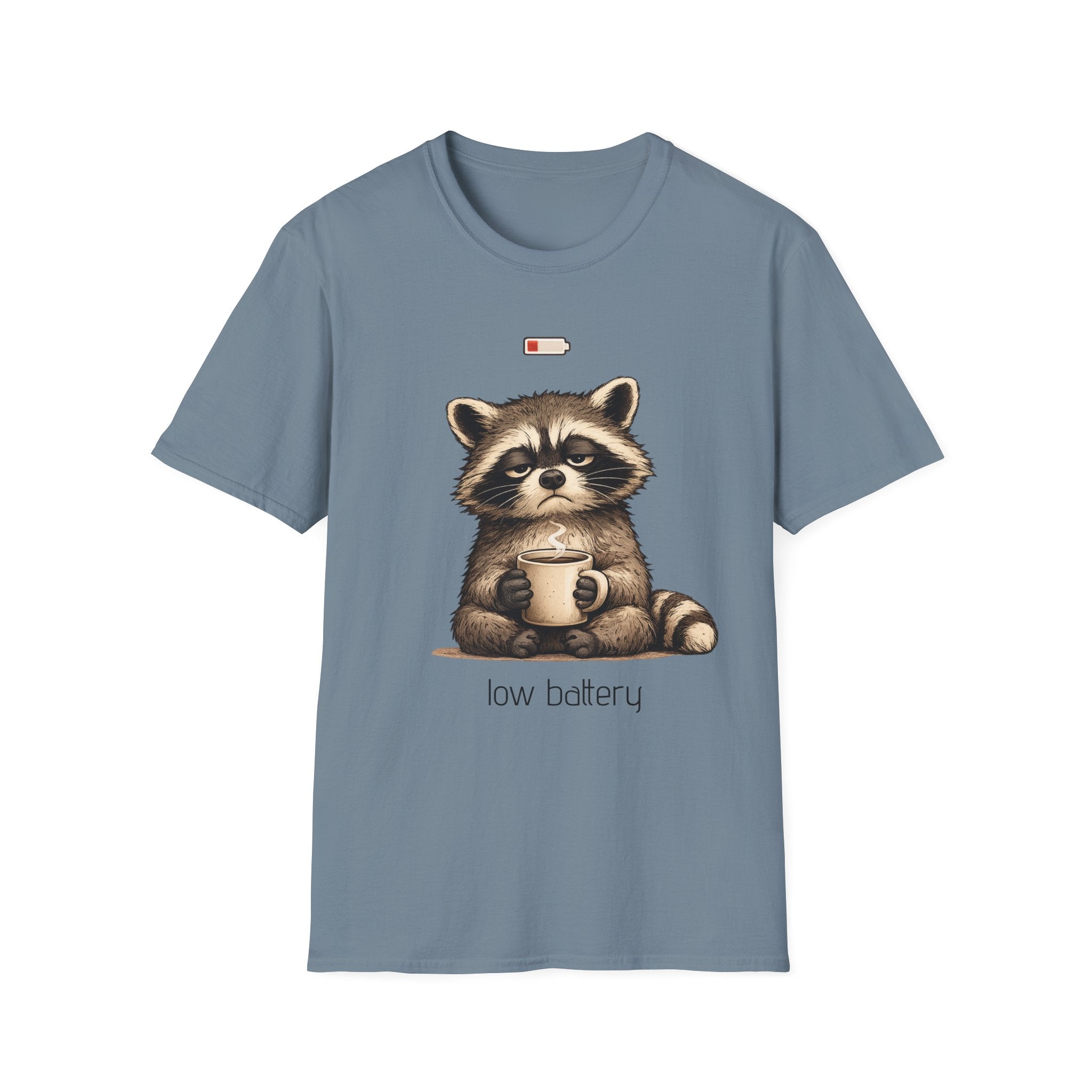 Low Battery Raccoon T-Shirt