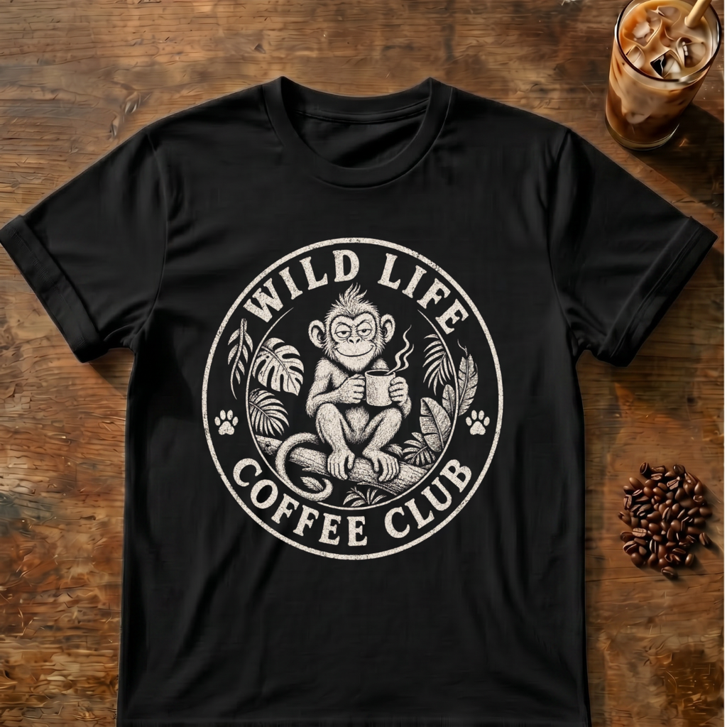 Wild Life Coffee Monkey T-Shirt