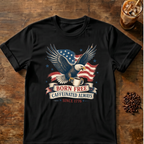 Born Free, Caffeinated Always Patriotic T‑Shirt