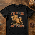 "I'm Doing My Worst" Relaxed Capybara T‑Shirt