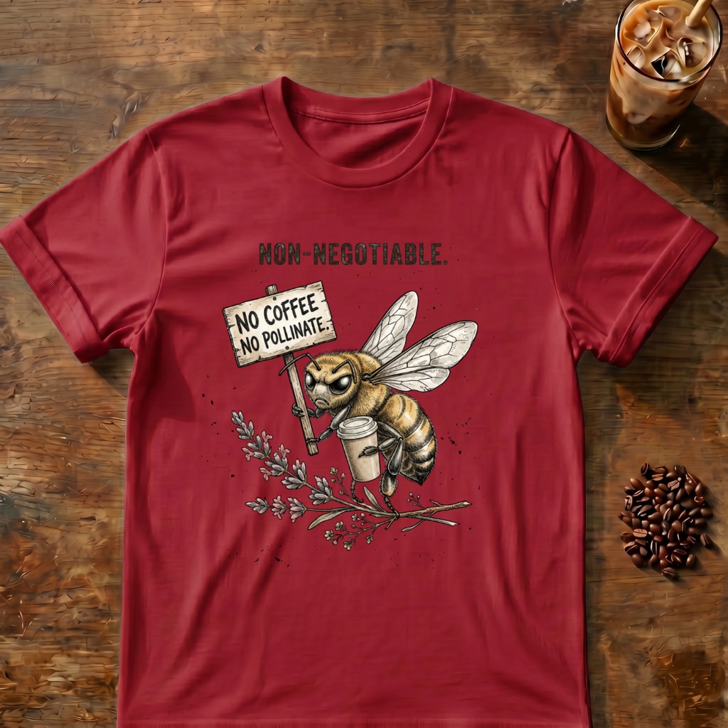 Non-Negotiable Bee “No Coffee No Pollinate” T-Shirt