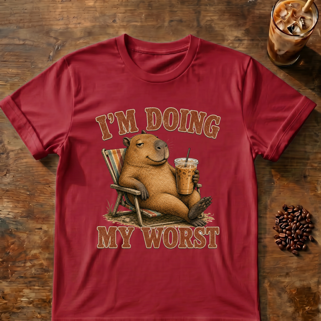 "I'm Doing My Worst" Relaxed Capybara T‑Shirt