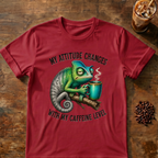 My Attitude Changes With My Caffeine Level T‑Shirt