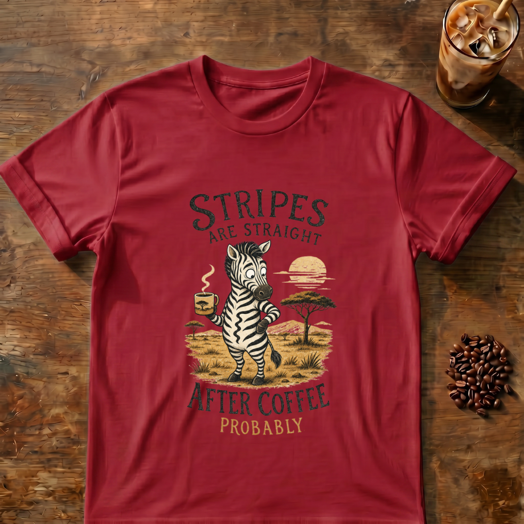 Zebra ‘Stripes Are Straight' T‑Shirt