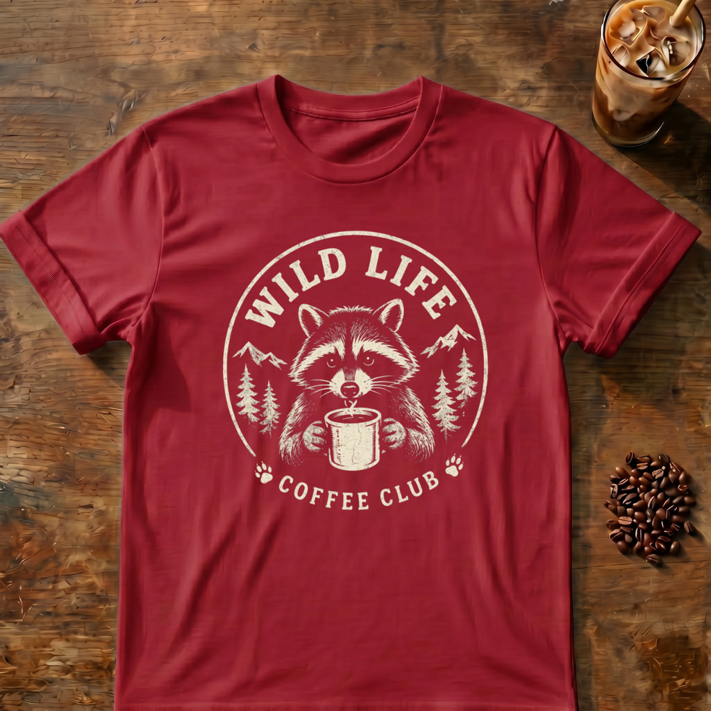 Wild Life Coffee Raccoon T-Shirt