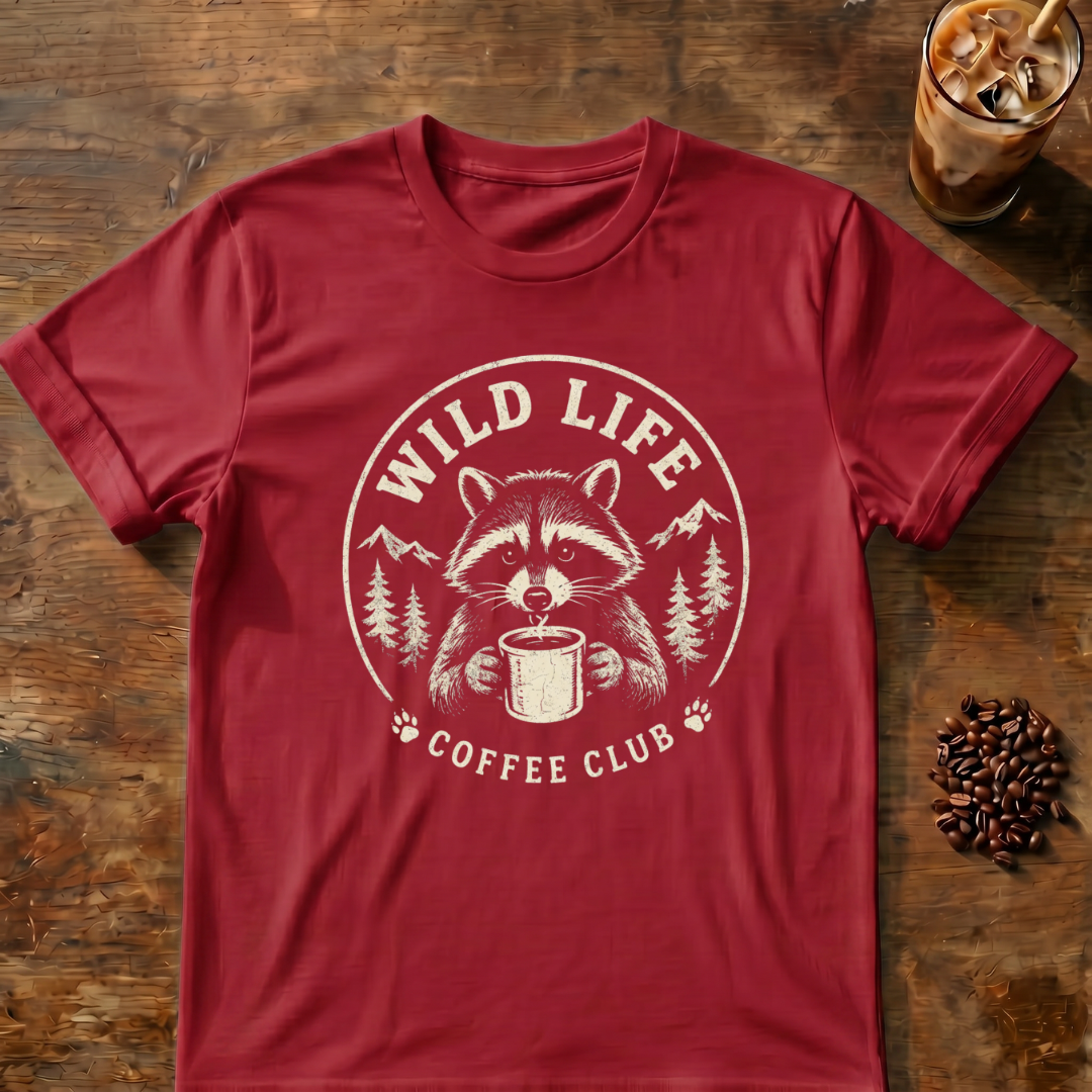 Wild Life Coffee Raccoon T-Shirt