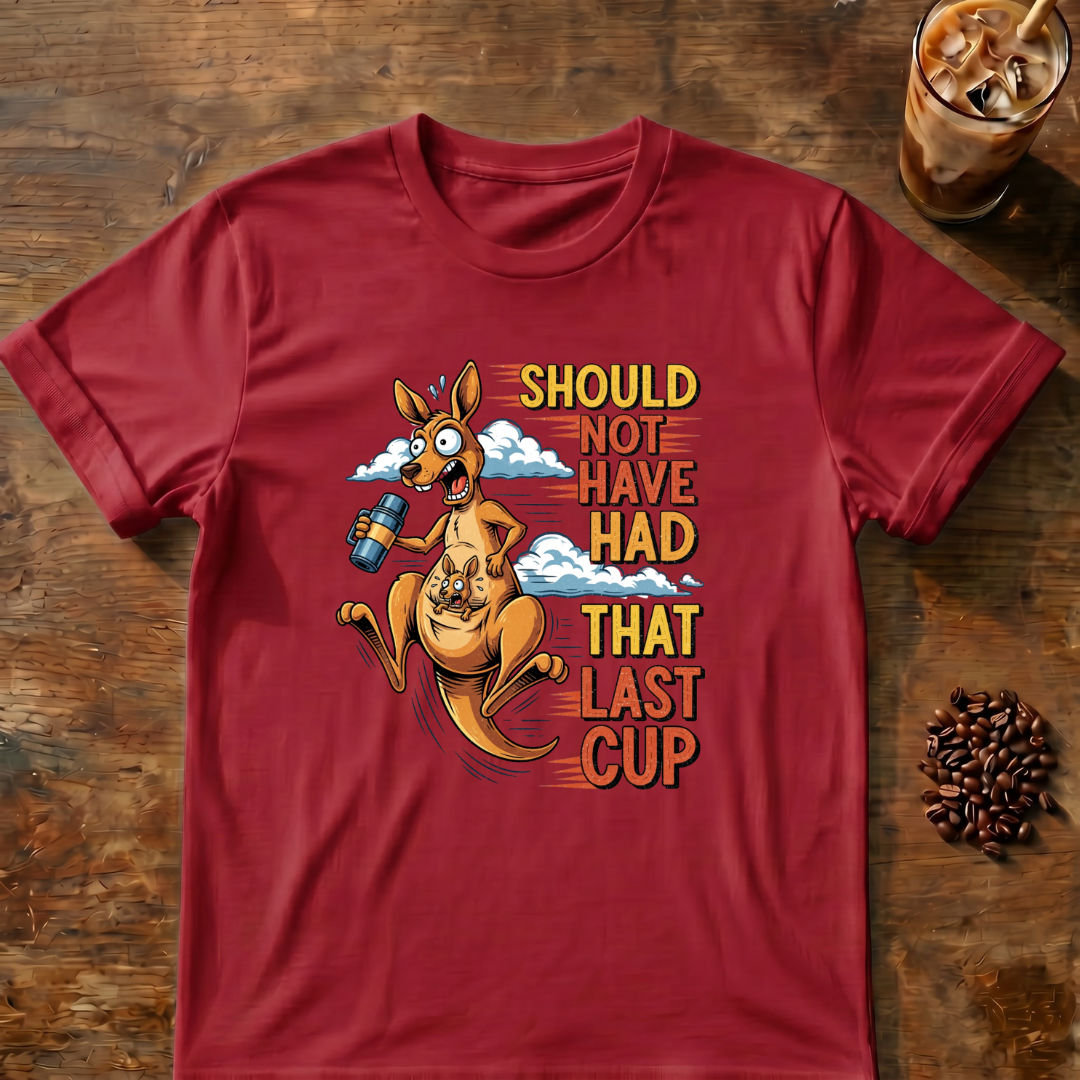 Kangaroo Last Cup Coffee T-Shirt