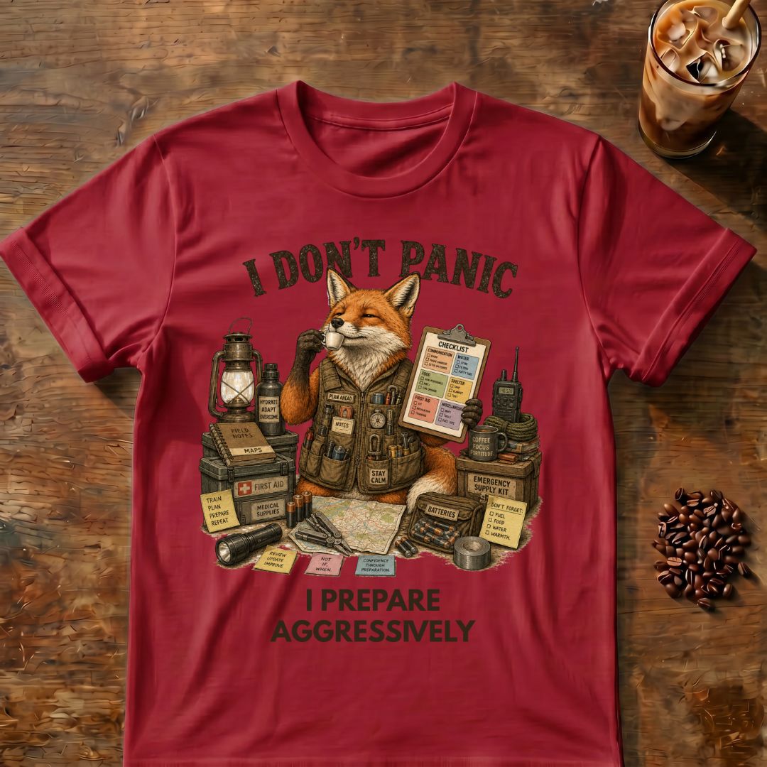 I Don't Panic Fox T-Shirt