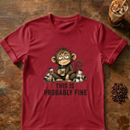 This Is Probably Fine Monkey T-Shirt