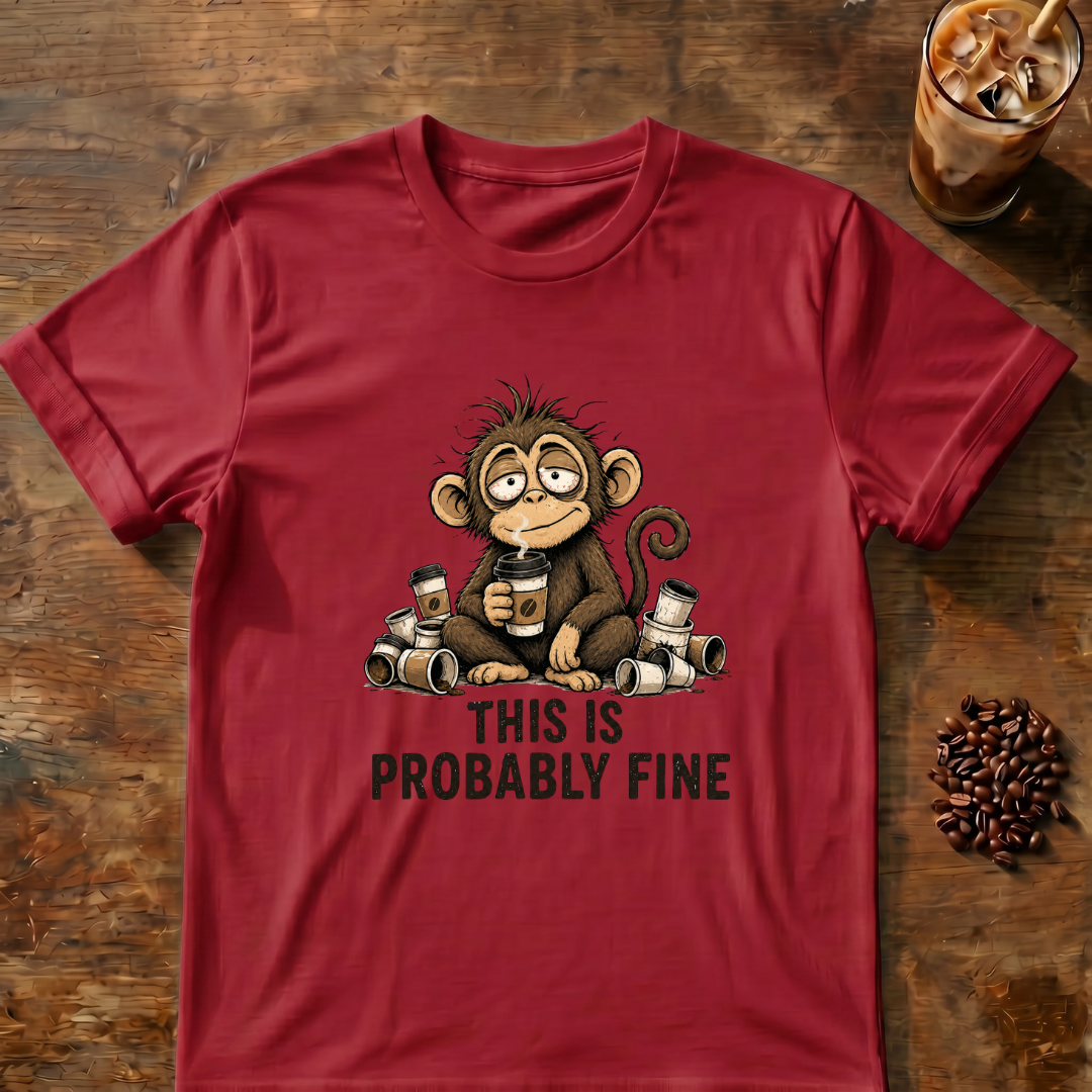 This Is Probably Fine Monkey T-Shirt