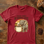 Elephant Morning Coffee T-Shirt