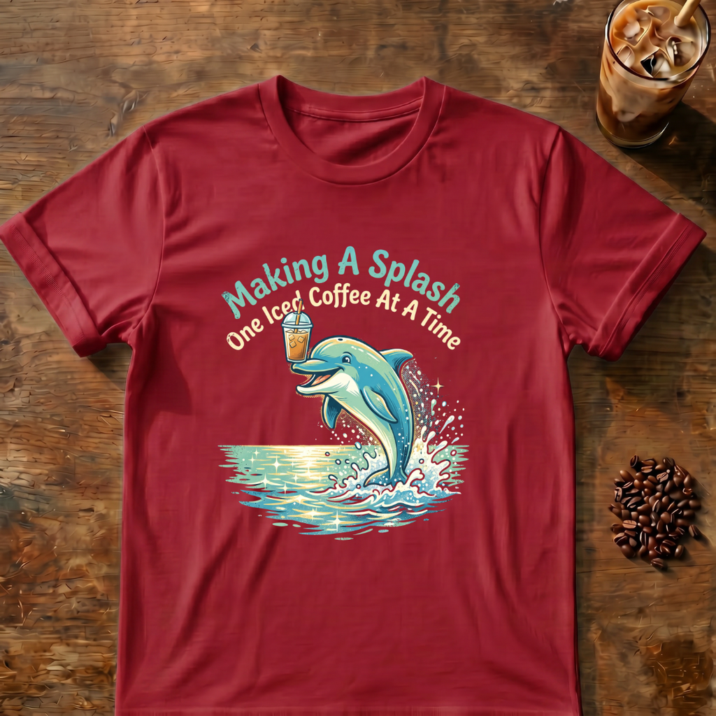 Splash Iced Coffee Dolphin T-Shirt